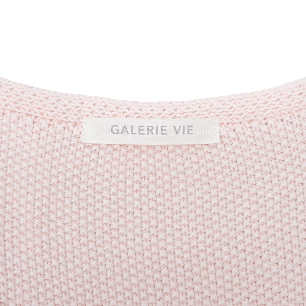 GALERIE VIE ギャルリーヴィー 美品 コットンカノコ Vネック プルオーバー トップス レディース ピンク F 25年 23025102014 トップス