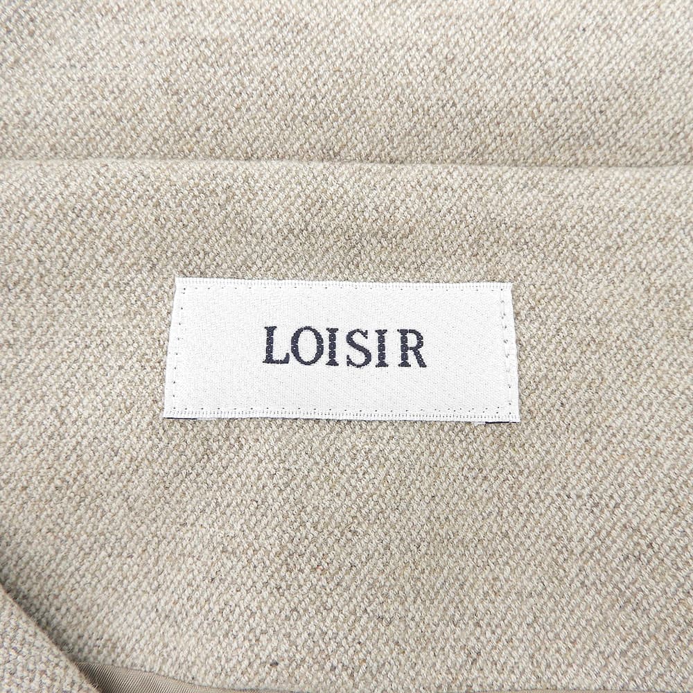 LOISIR ロワズィール 美品 Vネック ジャンパースカート ワンピース レディース ベージュ F B0154LFA631 ワンピース