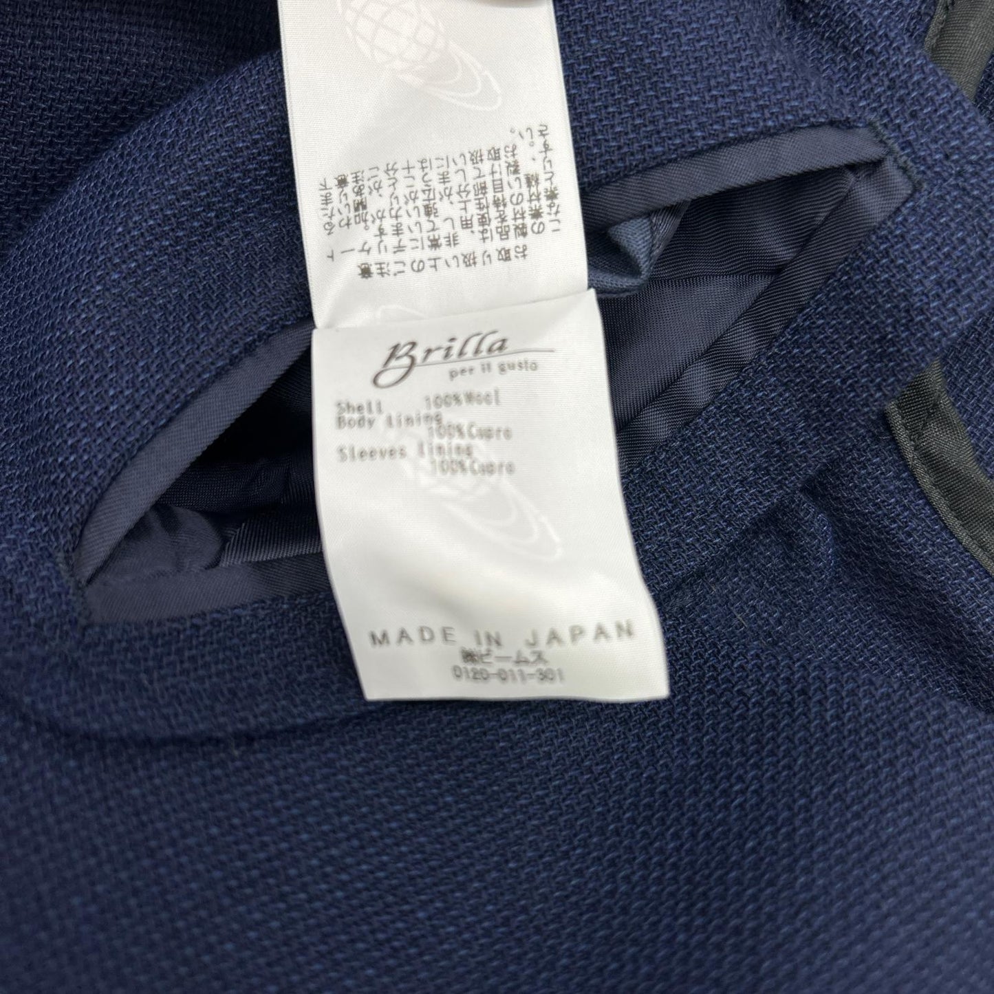 Brilla per il gusto ブリッラ ペル イル グスト ネイビー DORMEUIL ウール ホップサック ライトジャケット ジャケット