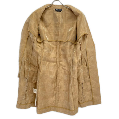 GIORGIOARMANI ジョルジオアルマーニ 625403 ベージュ リネン テーラードジャケット ジャケット