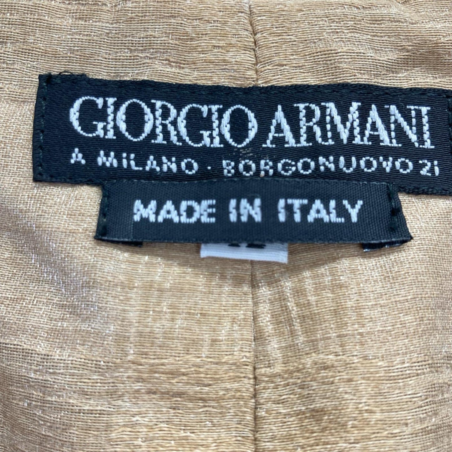GIORGIOARMANI ジョルジオアルマーニ 625403 ベージュ リネン テーラードジャケット ジャケット