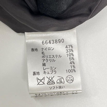 Rene ルネ 6643890 ブラック×ピンク TISSUE社 ナイロンウール ツイード ブローチ コート コート