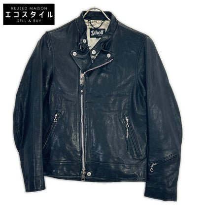 schott ショット 3191054 Black REMIRELIEF Uncutbound Leather Riders Jacket