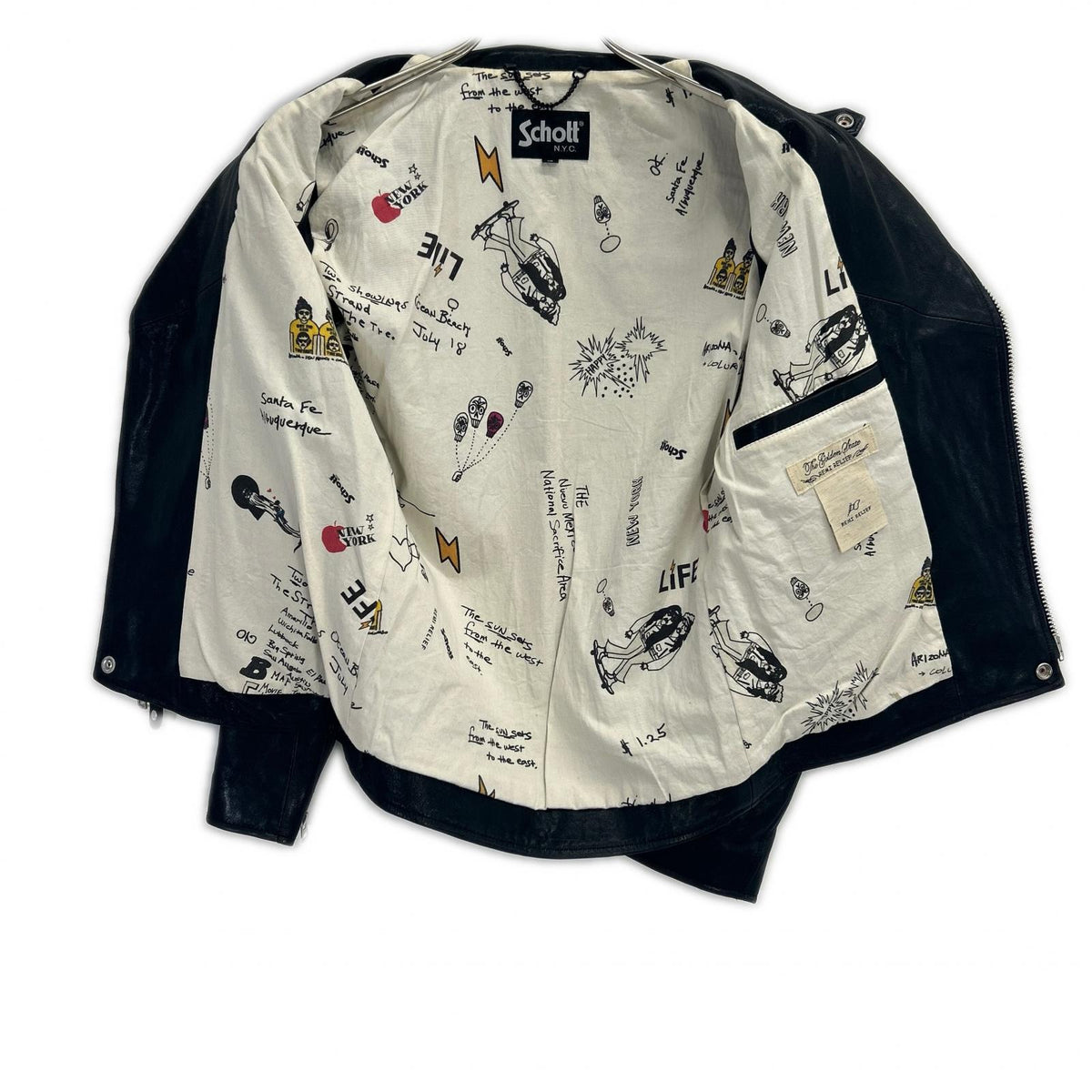schott ショット 3191054 Black REMIRELIEF Uncutbound Leather Riders Jacket