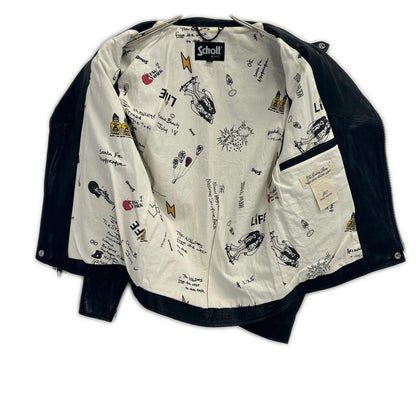 schott ショット 3191054 Black REMIRELIEF Uncutbound Leather Riders Jacket