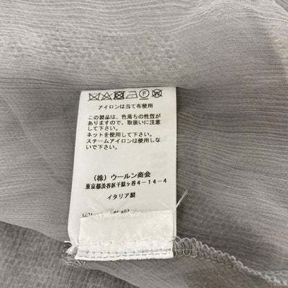 ERMANNO SCERVINO gray ES9813103 mohair-blend tulle floral sheer knit top