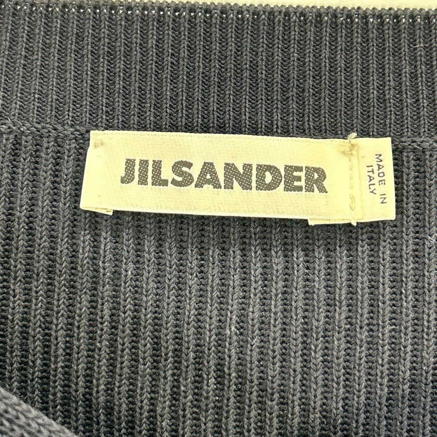 JILSANDER ジルサンダー ネイビー 14年 OW754067WY24060851 リブ編みYネックニットトップス トップス