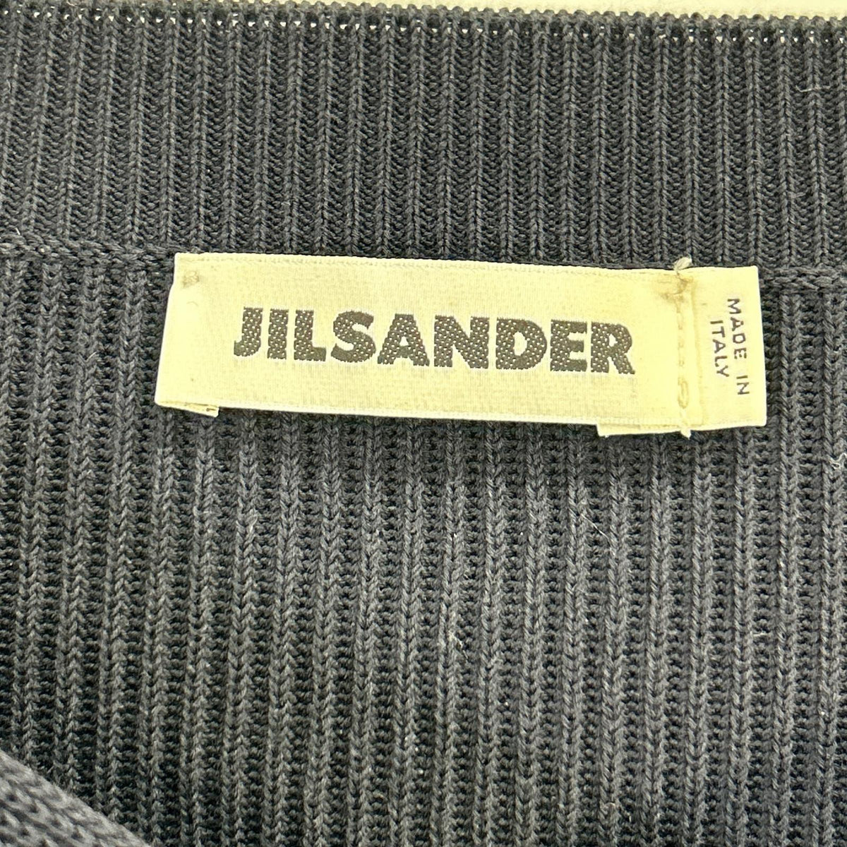 JILSANDER ジルサンダー ネイビー 14年 OW754067WY24060851 リブ編みYネックニットトップス トップス