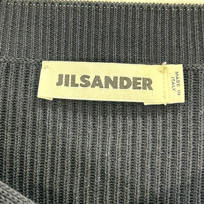 JILSANDER ジルサンダー ネイビー 14年 OW754067WY24060851 リブ編みYネックニットトップス トップス