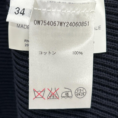 JILSANDER ジルサンダー ネイビー 14年 OW754067WY24060851 リブ編みYネックニットトップス トップス