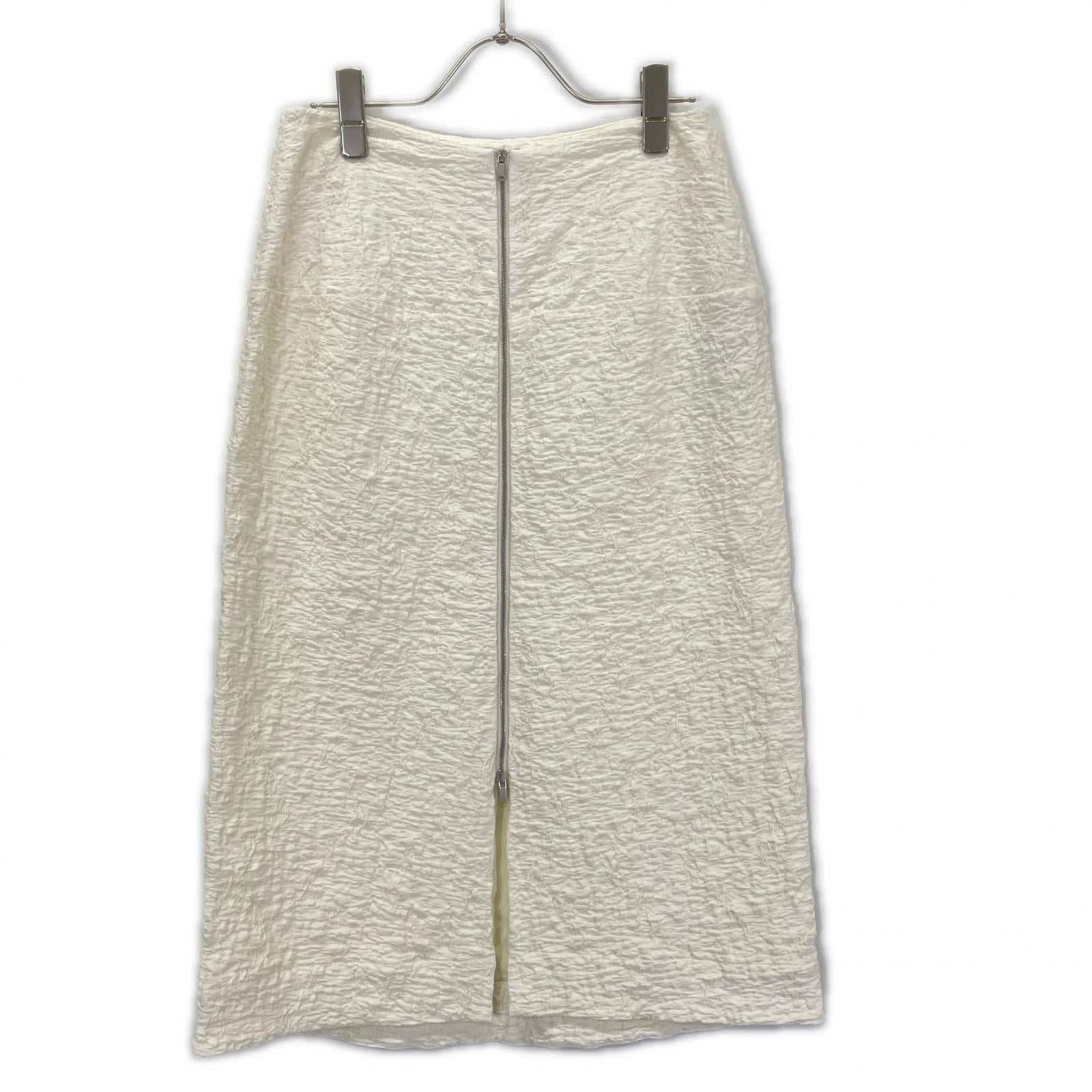 JILSANDER ジルサンダー ホワイト 24SS J02MA0174 J20138 ジャガード ジップスカート スカート