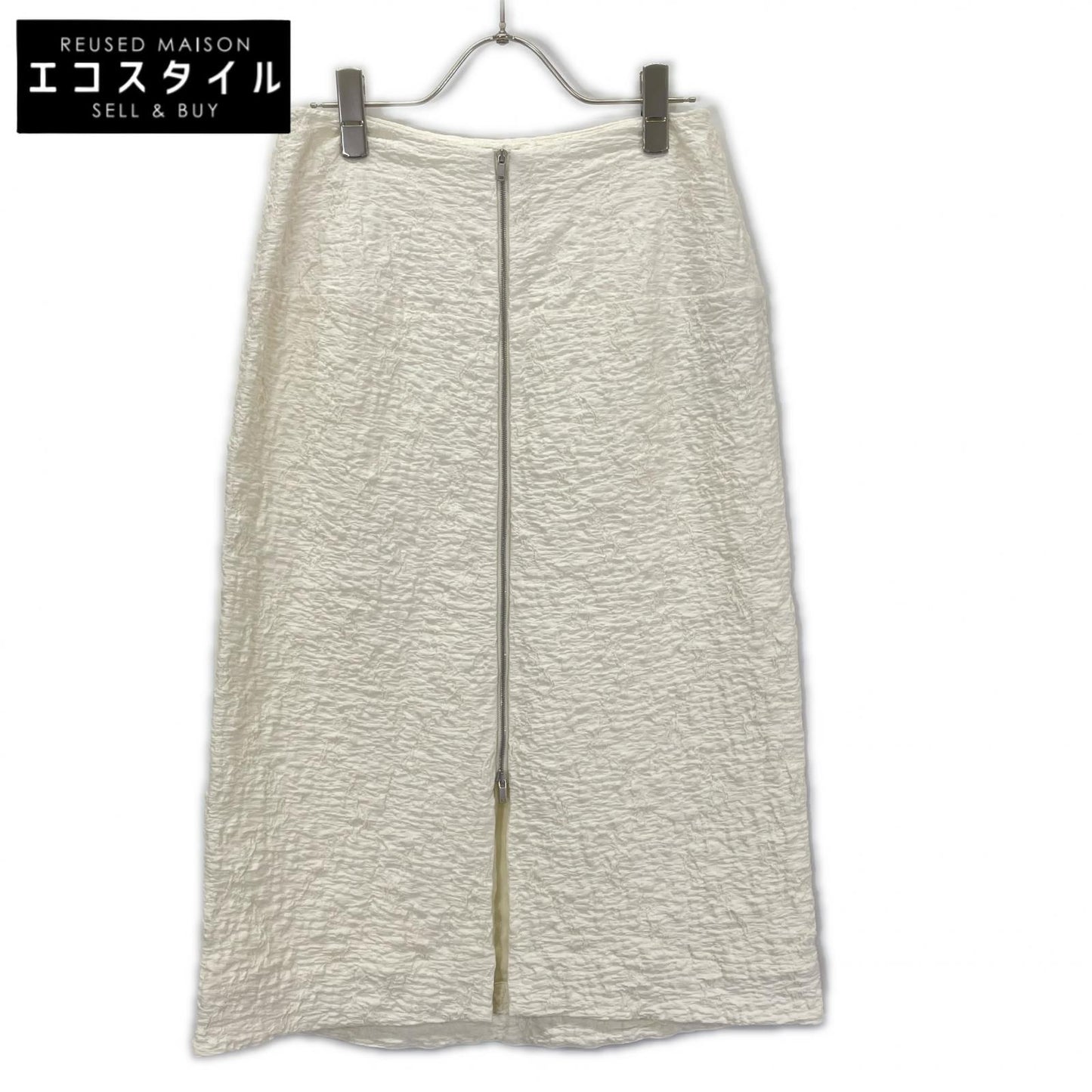 JILSANDER ジルサンダー ホワイト 24SS J02MA0174 J20138 ジャガード ジップスカート スカート