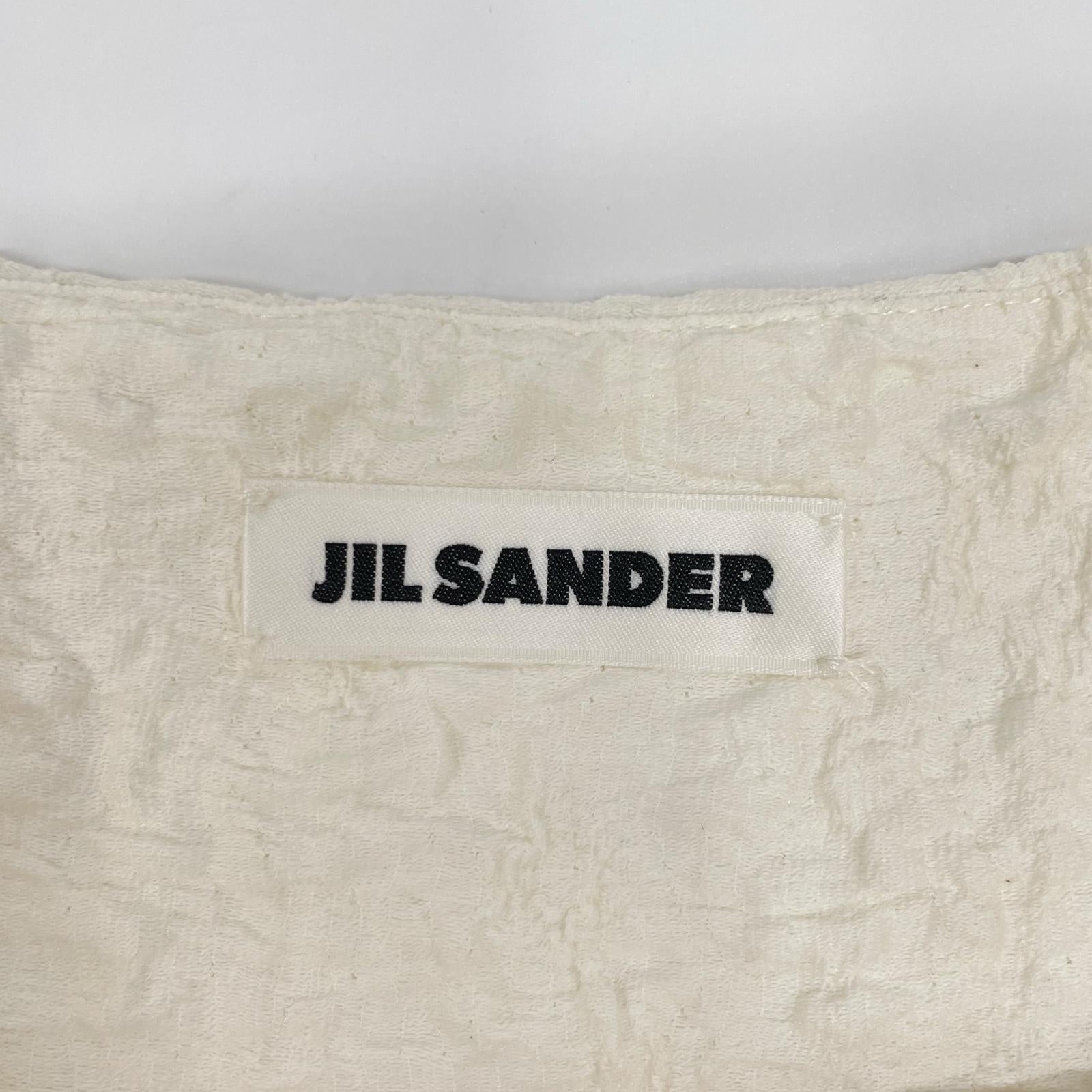 JILSANDER ジルサンダー ホワイト 24SS J02MA0174 J20138 ジャガード ジップスカート スカート