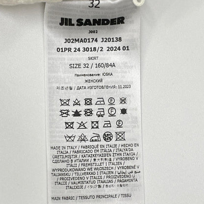 JILSANDER ジルサンダー ホワイト 24SS J02MA0174 J20138 ジャガード ジップスカート スカート