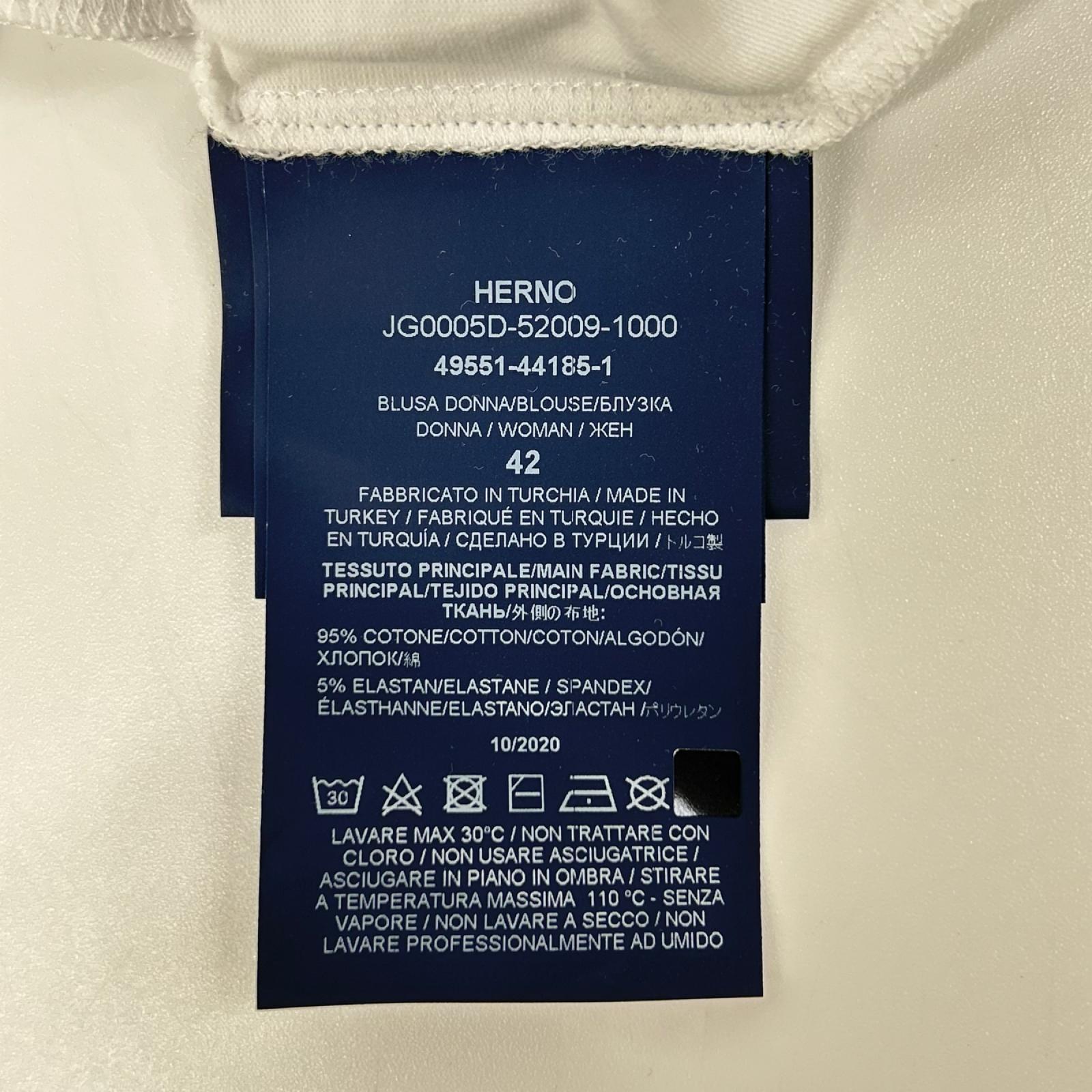 HERNO ヘルノ ホワイト 49551-44185-1 ドローストリング ノースリーブカットソー トップス