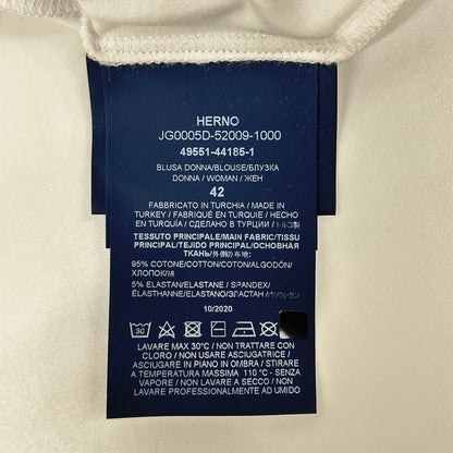HERNO ヘルノ ホワイト 49551-44185-1 ドローストリング ノースリーブカットソー トップス