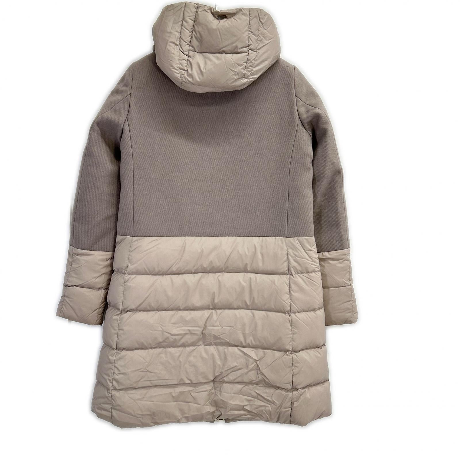 HERNO ヘルノ PI0848D-39601-2600 19年 パープル×ベージュ フーディードッキングダウンコート コート