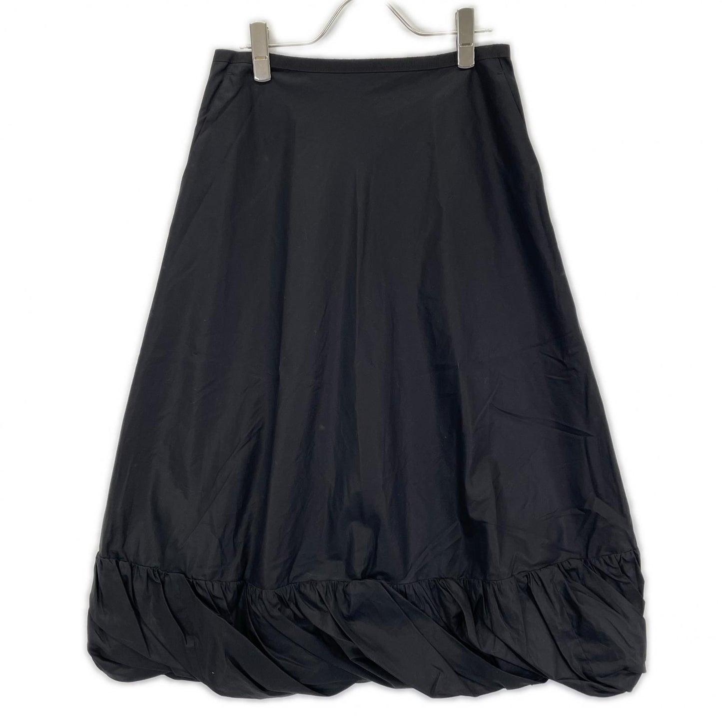 PRUNE GOLD SCHMIDT プルーンゴールドシュミット ブラック PGSS25SKI004 コットン RUFFLES MID SKIRT スカート