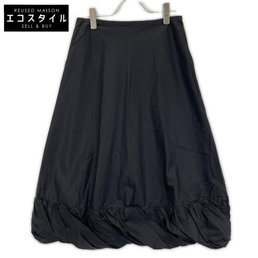 PRUNE GOLD SCHMIDT black PGSS25SKI004 cotton RUFFLES MID SKIRT skirt