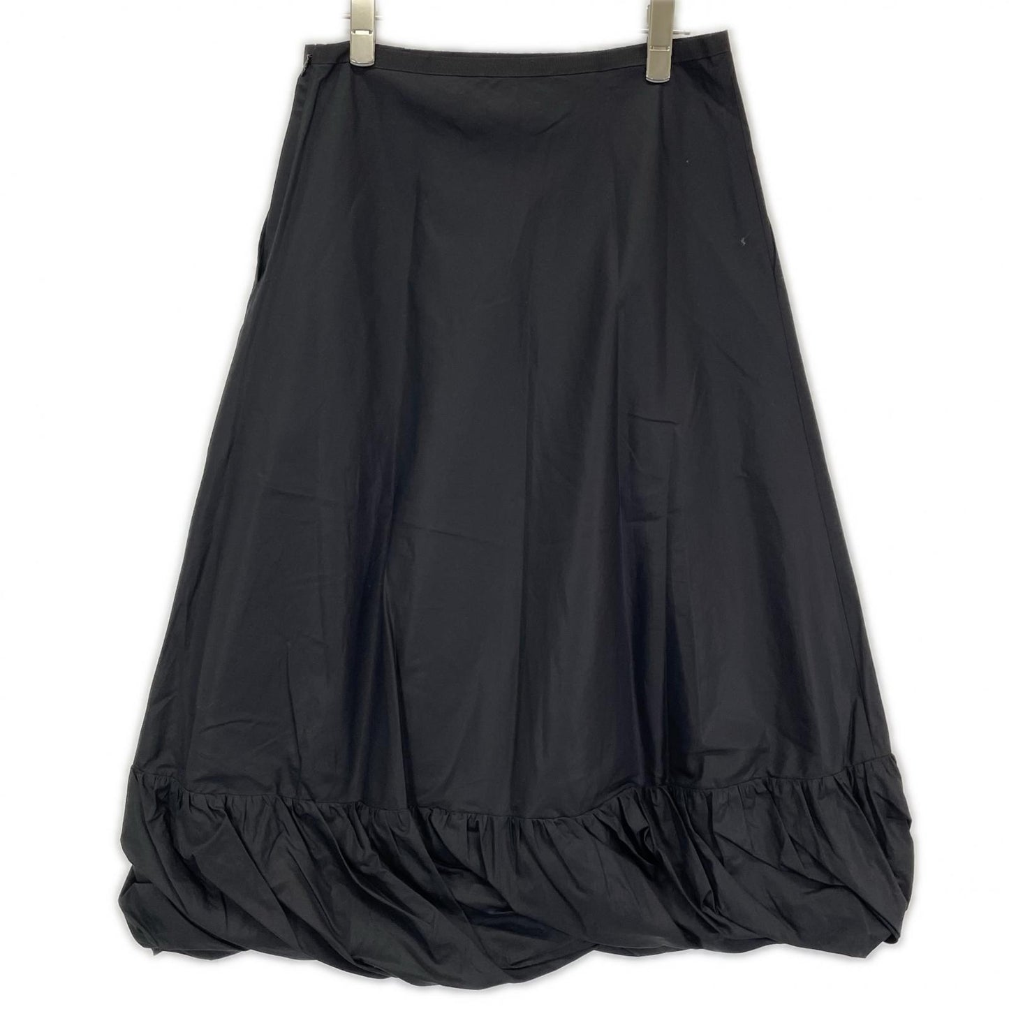 PRUNE GOLD SCHMIDT プルーンゴールドシュミット ブラック PGSS25SKI004 コットン RUFFLES MID SKIRT スカート