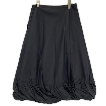 PRUNE GOLD SCHMIDT プルーンゴールドシュミット ブラック PGSS25SKI004 コットン RUFFLES MID SKIRT スカート