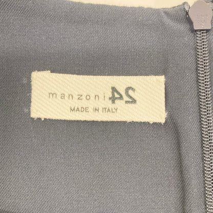 MANZONI 24 マンゾーニ24 ネイビー 23PM223 ノースリーブワンピース ワンピース