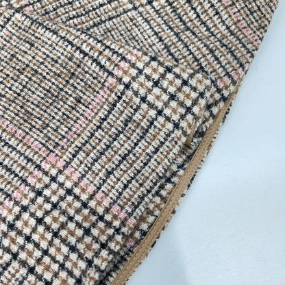 BRUNELLO CUCINELLI ブルネロクチネリ MD527G3329 22年 ブラウン チェック ウール×アルパカ Aライン フレアスカート スカート