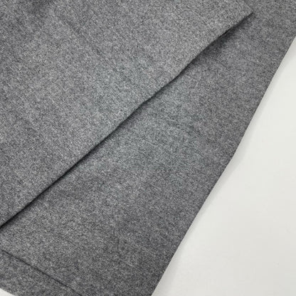 BRUNELLO CUCINELLI ブルネロクチネリ ME226P7477 20年 グレー ウール ジップアップ アウトタック ワイドレッグクロップドパンツ ボトムス