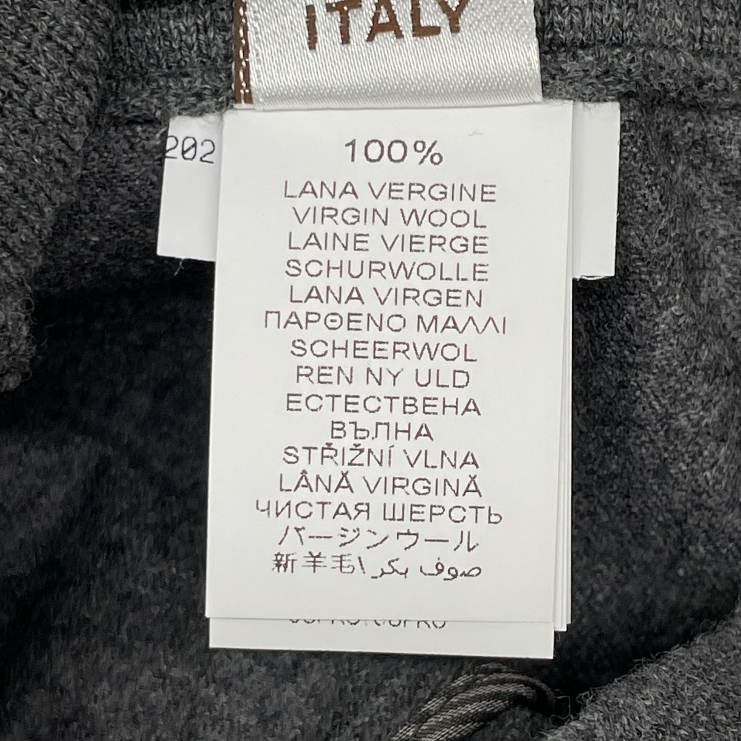BRUNELLO CUCINELLI ブルネロクチネリ ME226P7477 20年 グレー ウール ジップアップ アウトタック ワイドレッグクロップドパンツ ボトムス