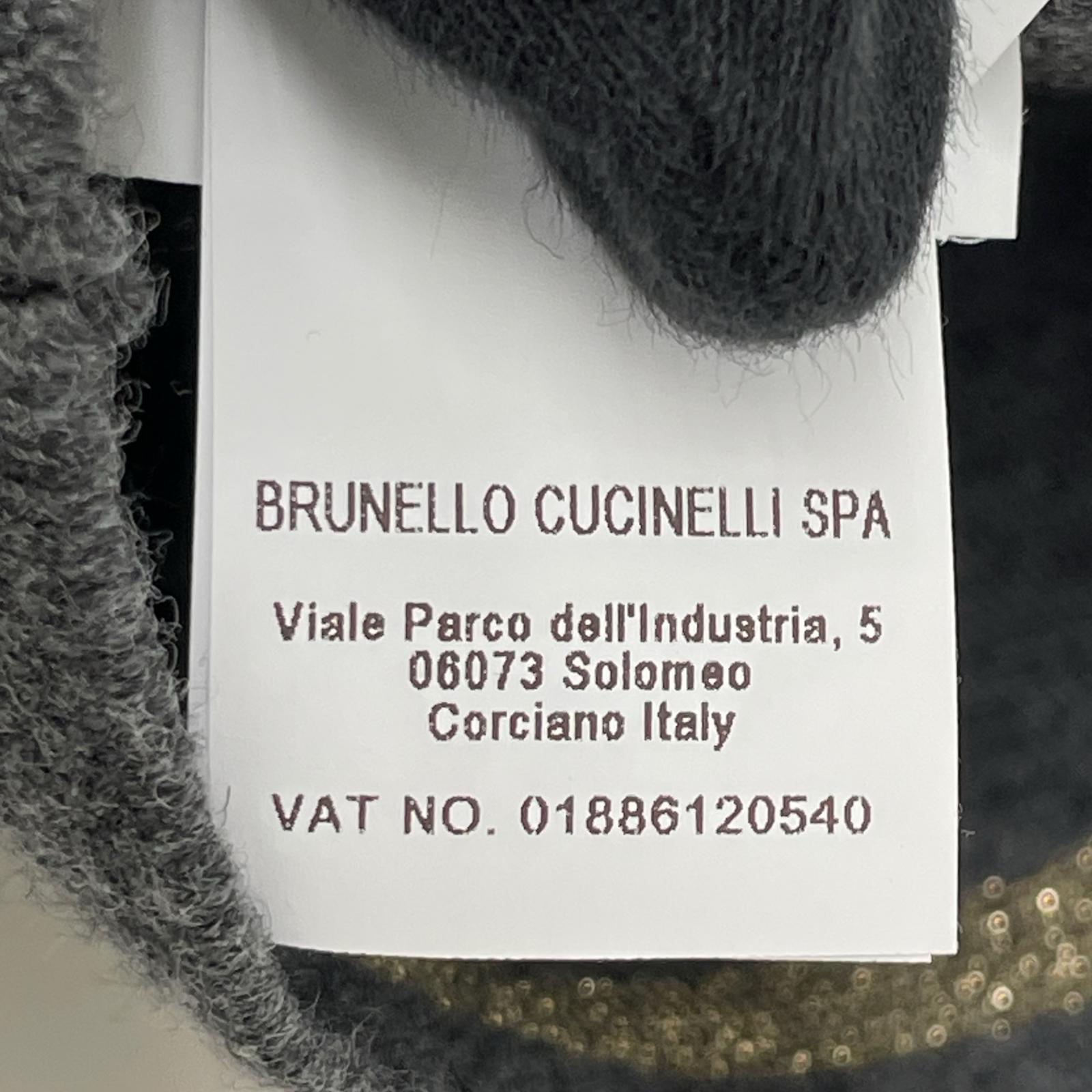 BRUNELLO CUCINELLI ブルネロクチネリ ME226P7477 20年 グレー ウール ジップアップ アウトタック ワイドレッグクロップドパンツ ボトムス