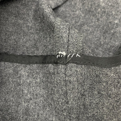BRUNELLO CUCINELLI ブルネロクチネリ ME226P7477 20年 グレー ウール ジップアップ アウトタック ワイドレッグクロップドパンツ ボトムス