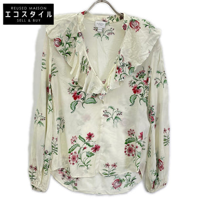 GiAMBATTiSTA VALLi ジャンバティスタヴァリ 22FWPVTE1106-59PRI アイボリー コットンフラワーデザイン フリルブラウス トップス