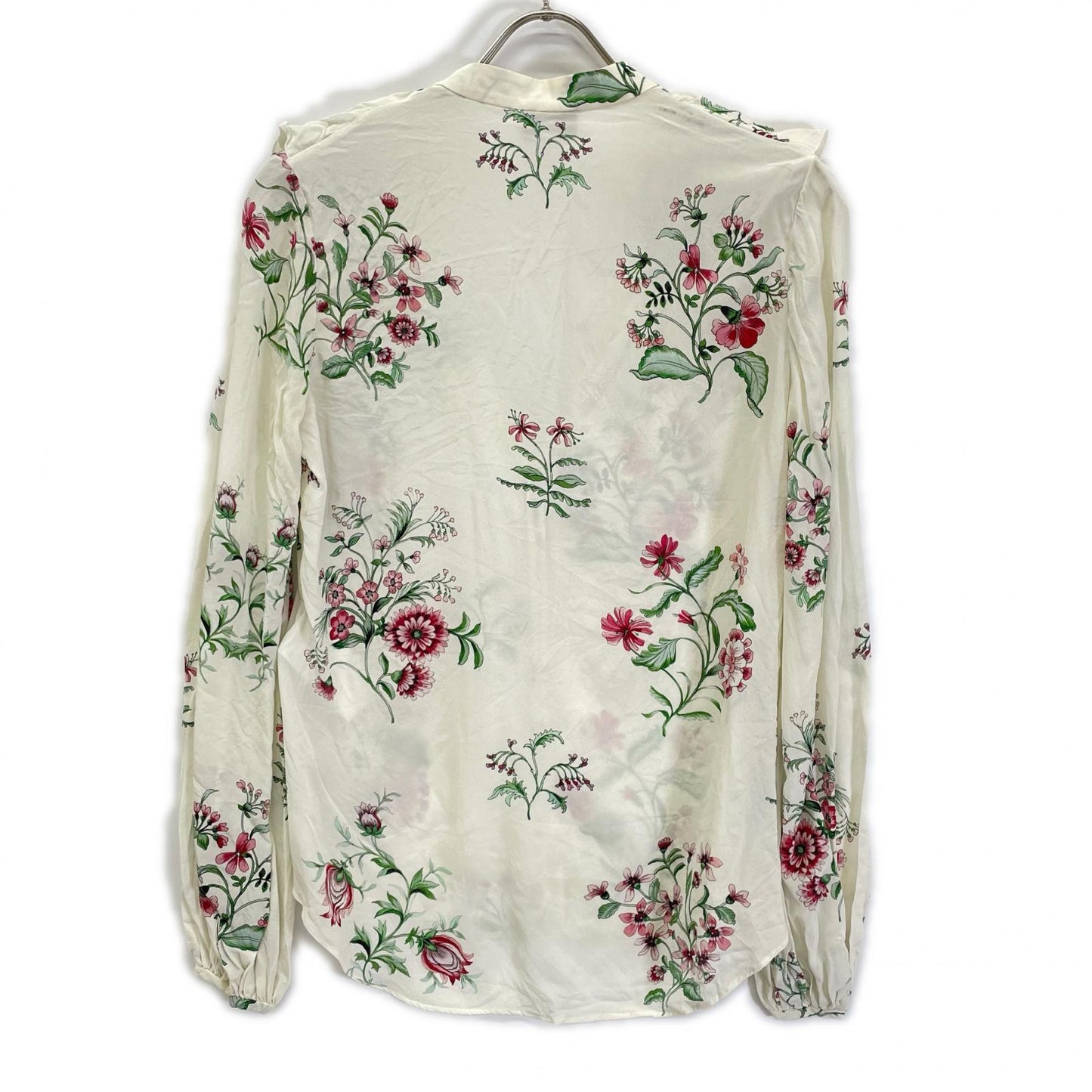 GiAMBATTiSTA VALLi ジャンバティスタヴァリ 22FWPVTE1106-59PRI アイボリー コットンフラワーデザイン フリルブラウス トップス