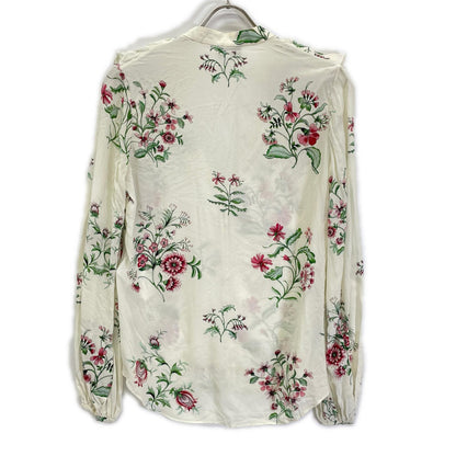 GiAMBATTiSTA VALLi ジャンバティスタヴァリ 22FWPVTE1106-59PRI アイボリー コットンフラワーデザイン フリルブラウス トップス
