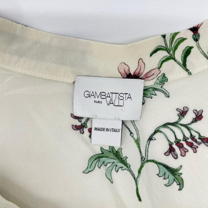 GiAMBATTiSTA VALLi ジャンバティスタヴァリ 22FWPVTE1106-59PRI アイボリー コットンフラワーデザイン フリルブラウス トップス