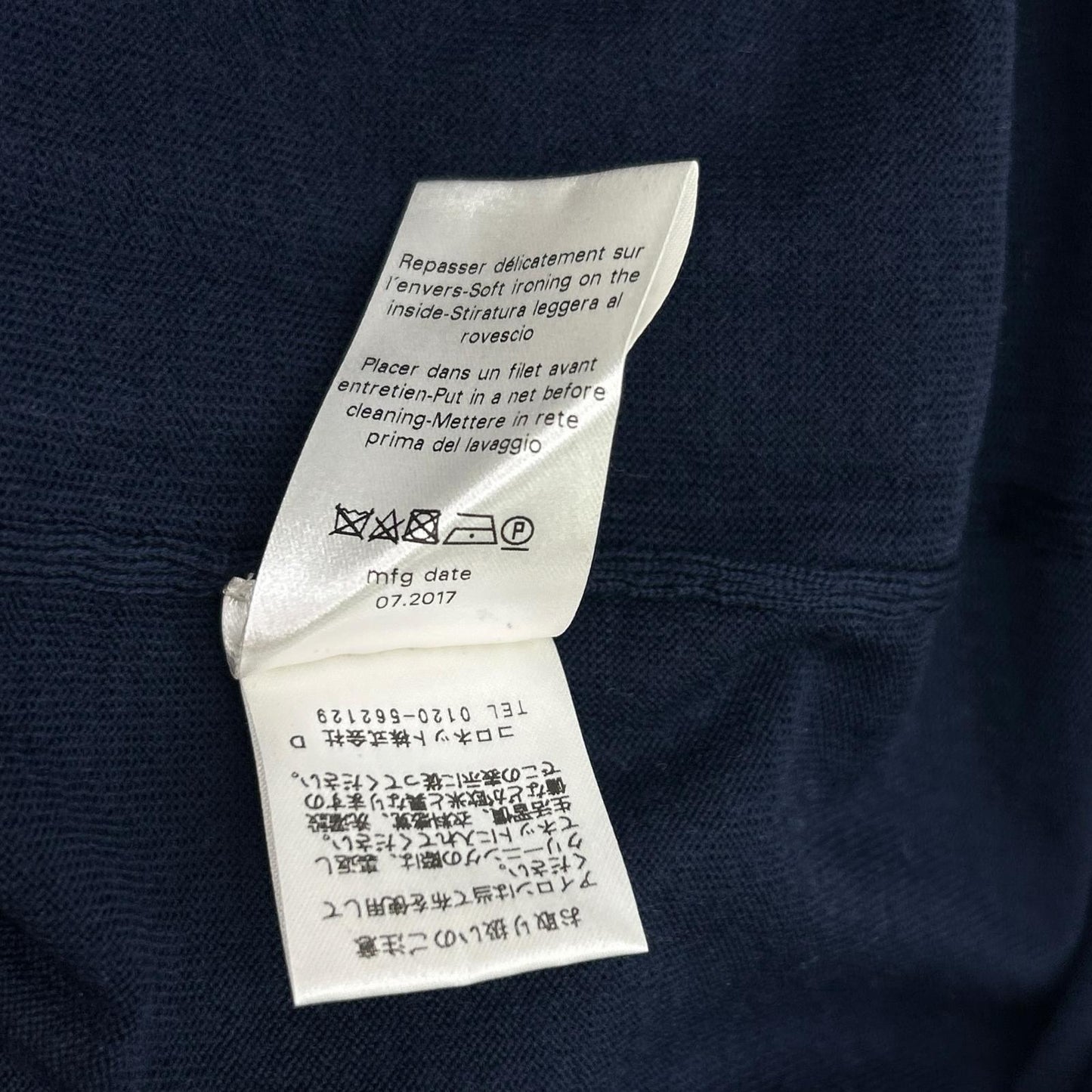 LANVIN ランバン DR291M ネイビー ウール タイ ワンピース ワンピース