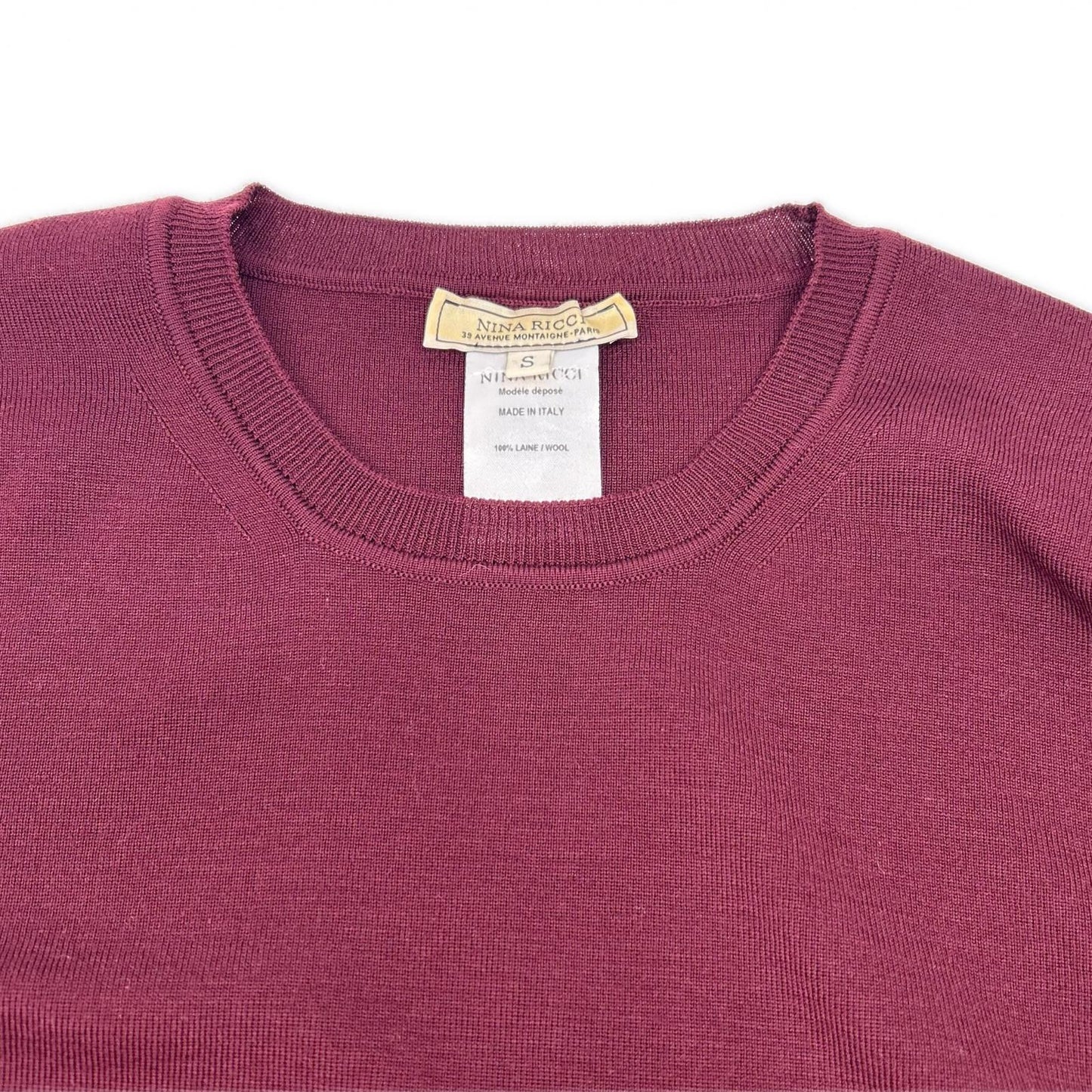 NINARICCI ニナリッチ ボルドー ウール ワンピース ワンピース