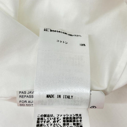 JILSANDER ジルサンダー 18年 ホワイト JSCN601806 プリーツデザイン バンドカラーシャツ トップス