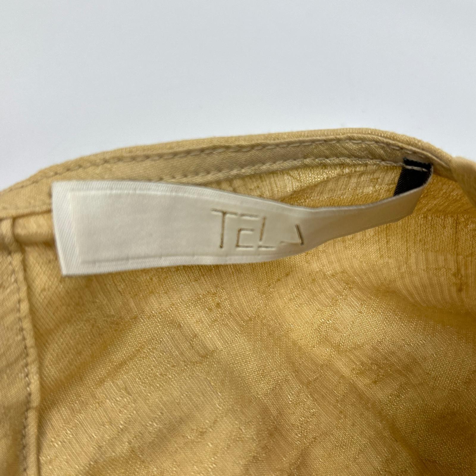 TELA テラ 01 0198 ベージュ リネン混 バッグストラップ ワンピース ワンピース