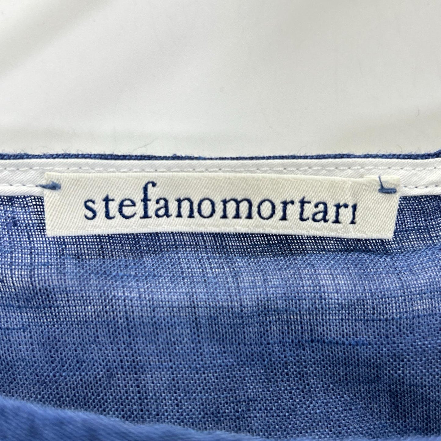 stefanomortari ステファノモルタリ ブルー リネン フレンチフリーブ ワンピース ワンピース