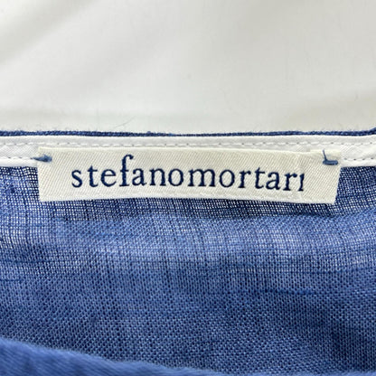 stefanomortari ステファノモルタリ ブルー リネン フレンチフリーブ ワンピース ワンピース