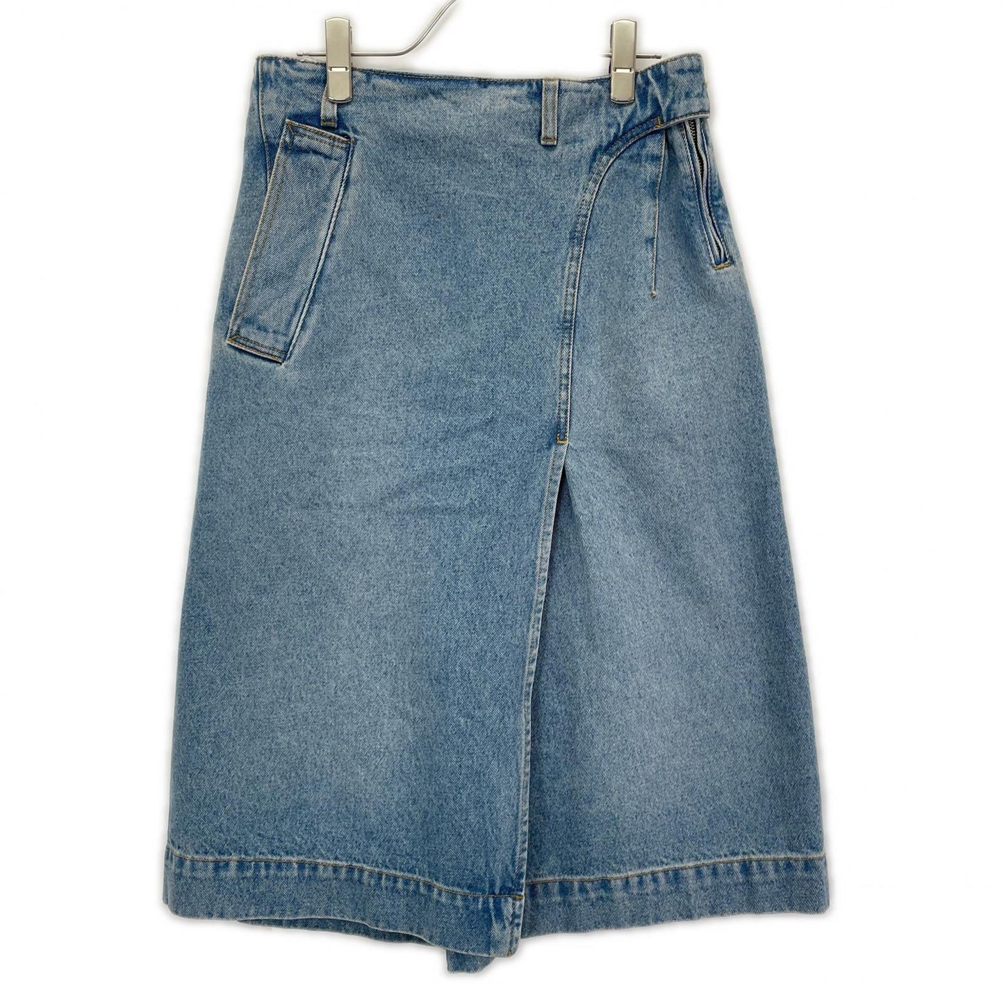 VICTORIABECKHAM ヴィクトリアベッカム 1125DSK006000A ブルー 25SS サイドジップ デニムスカート スカート