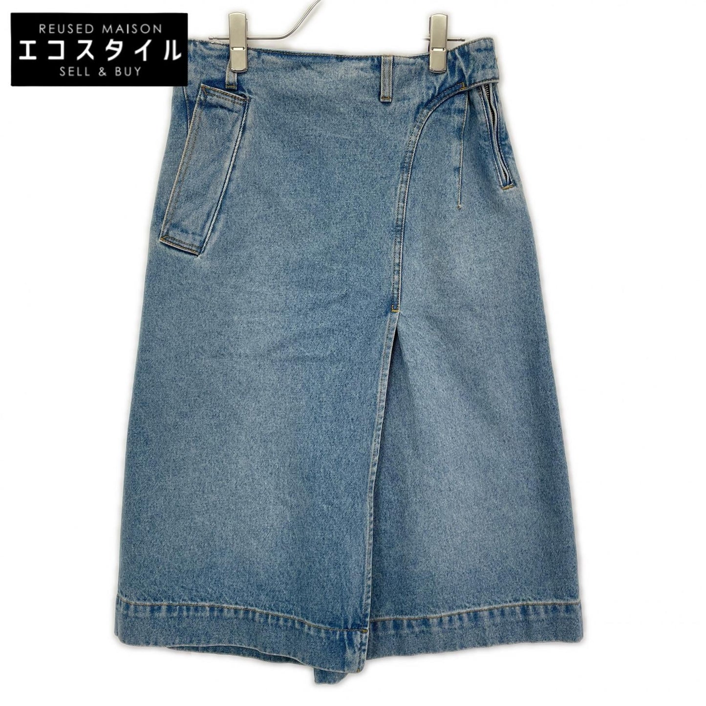 VICTORIABECKHAM ヴィクトリアベッカム 1125DSK006000A ブルー 25SS サイドジップ デニムスカート スカート