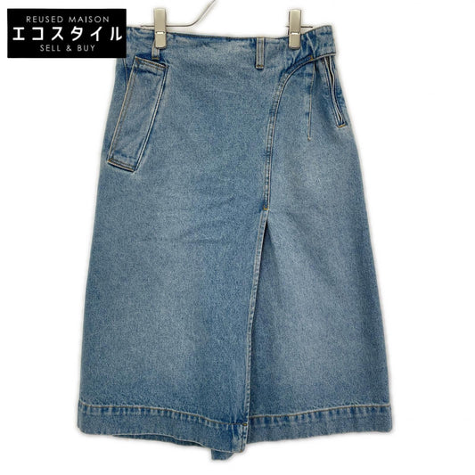 VICTORIABECKHAM ヴィクトリアベッカム 1125DSK006000A ブルー 25SS サイドジップ デニムスカート スカート