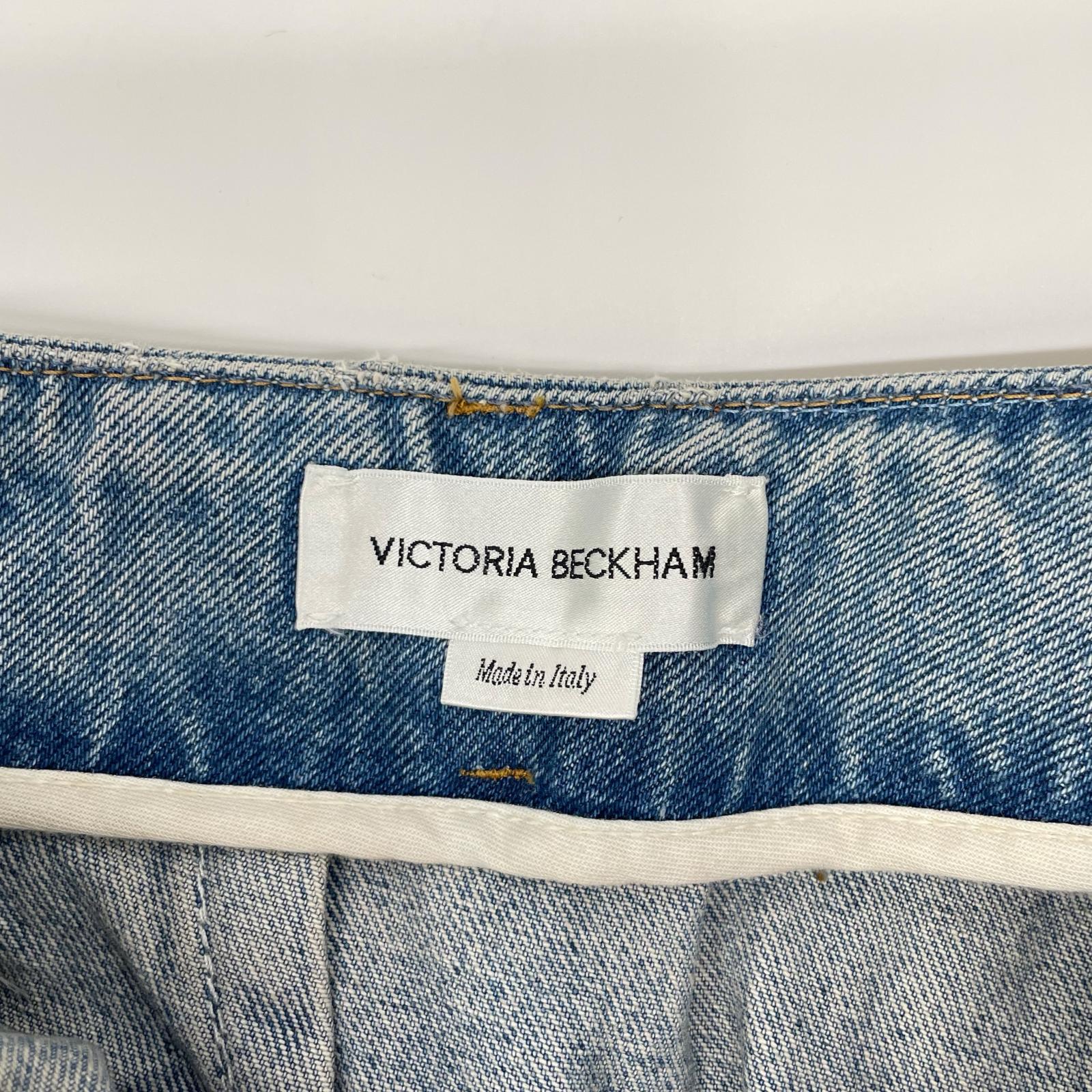VICTORIABECKHAM ヴィクトリアベッカム 1125DSK006000A ブルー 25SS サイドジップ デニムスカート スカート