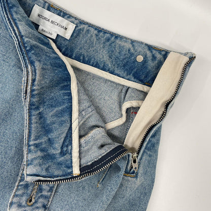 VICTORIABECKHAM ヴィクトリアベッカム 1125DSK006000A ブルー 25SS サイドジップ デニムスカート スカート