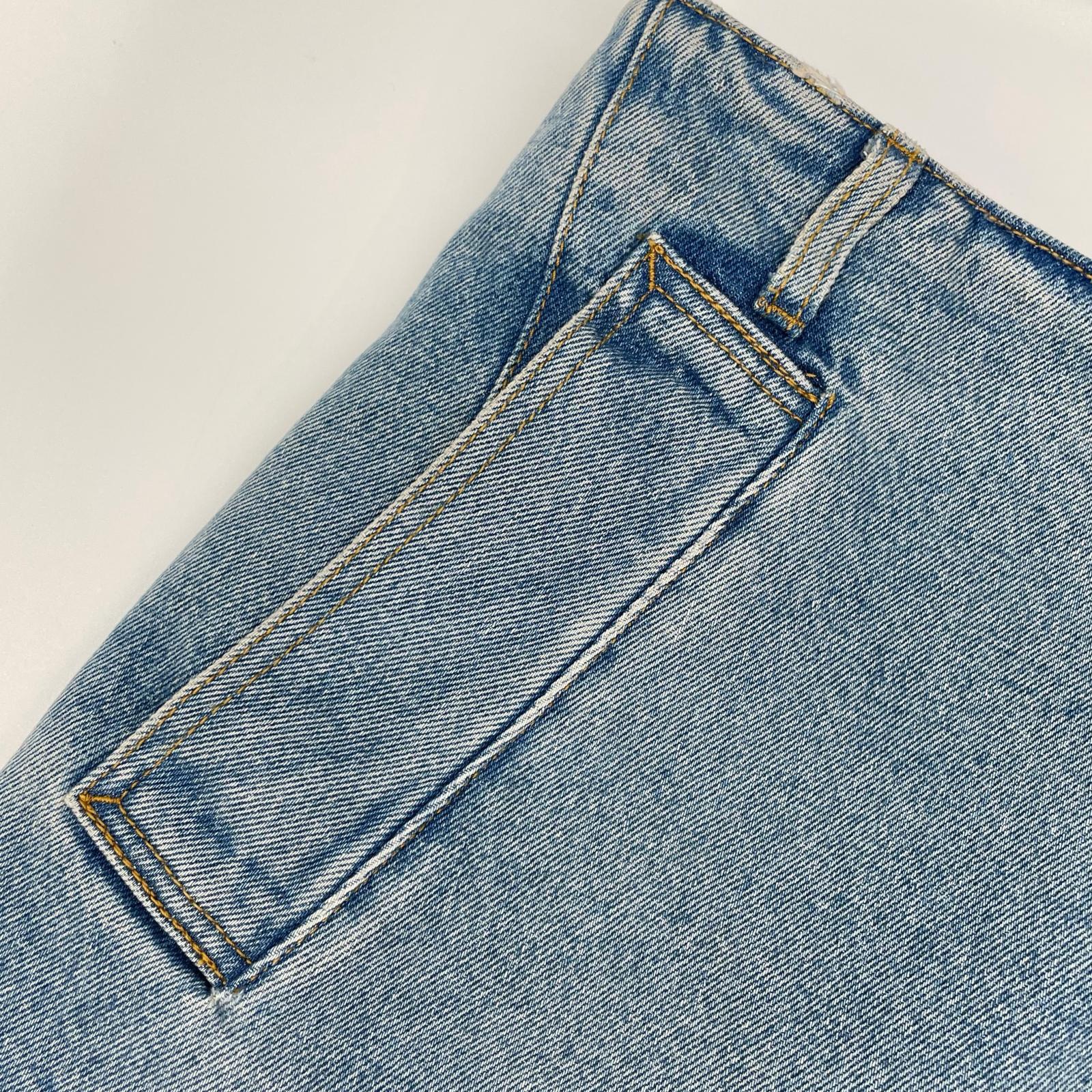 VICTORIABECKHAM ヴィクトリアベッカム 1125DSK006000A ブルー 25SS サイドジップ デニムスカート スカート