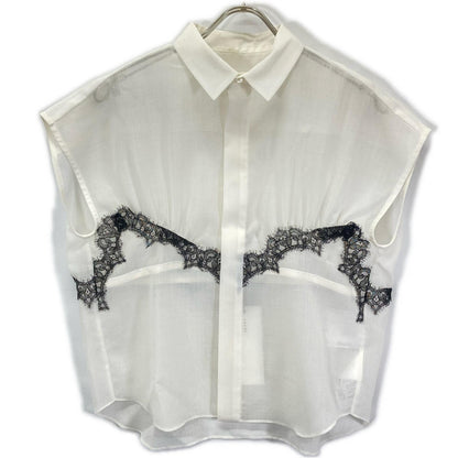 sacai 26ss 26-08506 white Wool Organza Shirt top