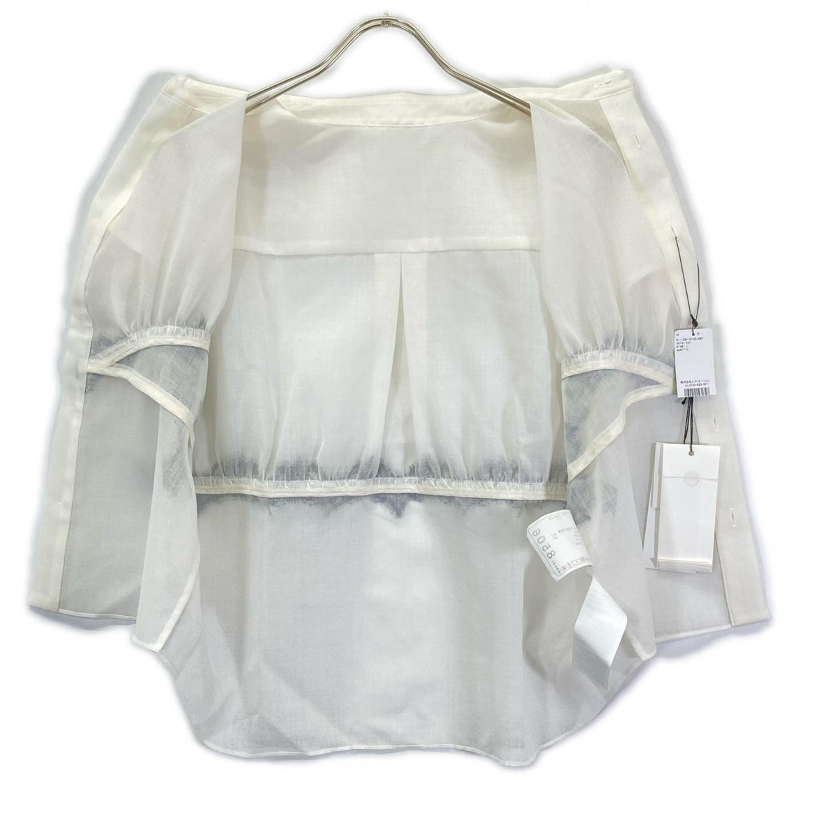 sacai 26ss 26-08506 white Wool Organza Shirt top