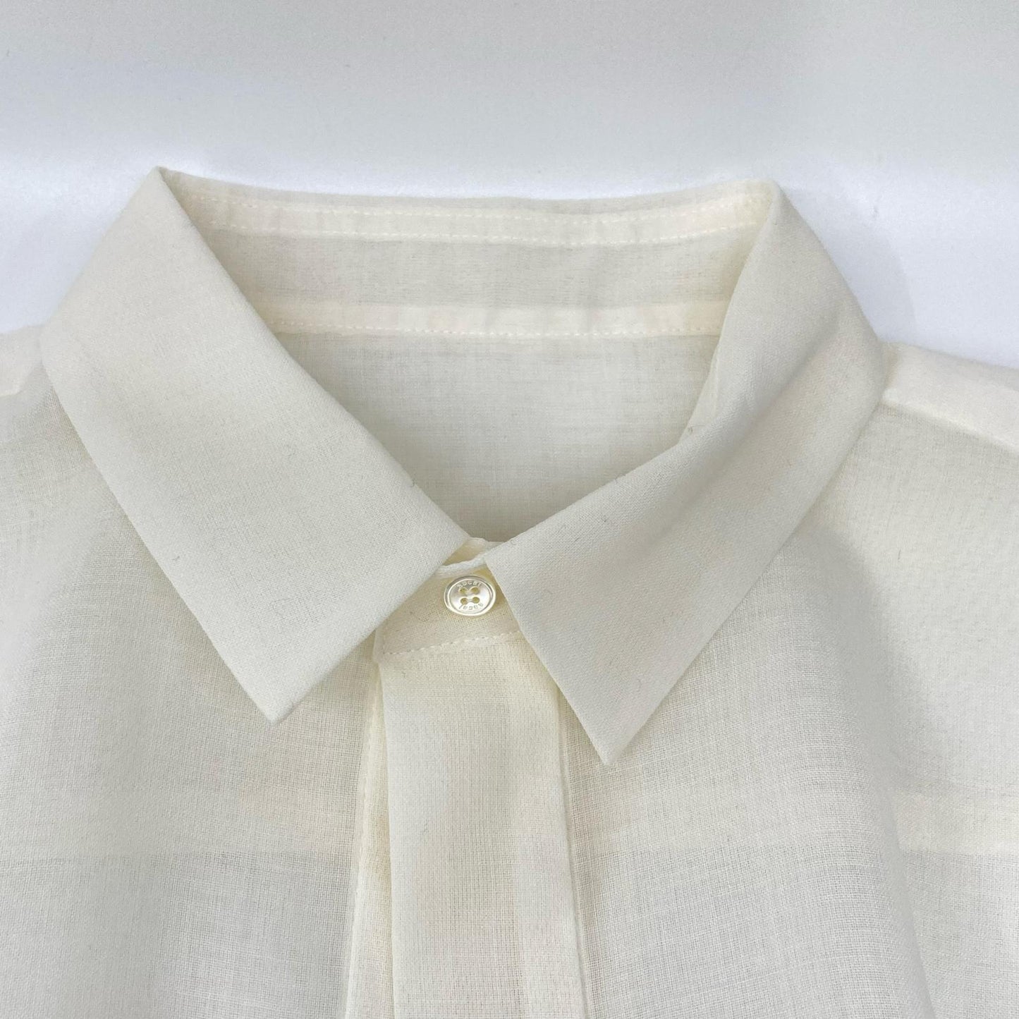 sacai 26ss 26-08506 white Wool Organza Shirt top